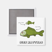 あなたの魚。私の魚。サイズの問題?! マグネット (正面/裏面)