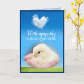 あなたの鶏の損失の悔やみや弔慰を使って カード (黄色い花)