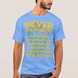 あなたの黒い思考のBLMに謝らない誇りを持った Tシャツ