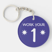 "あなたの1つを数秘術のキーホルダー働かせて下さい(色を選んで下さい) キーホルダー (正面)