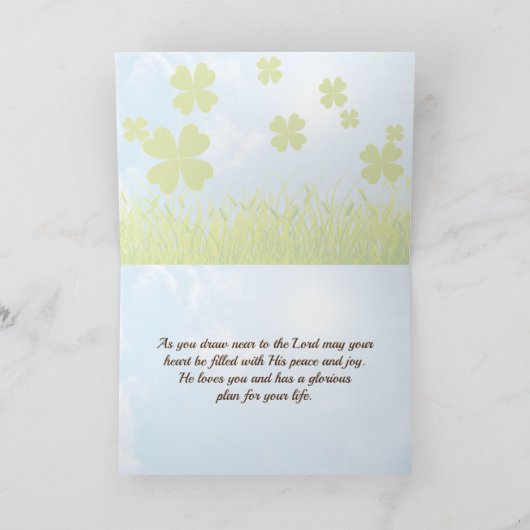 あなたの1日が祝福に満ちたものとなりますように、アイルランド風に カード (内部)