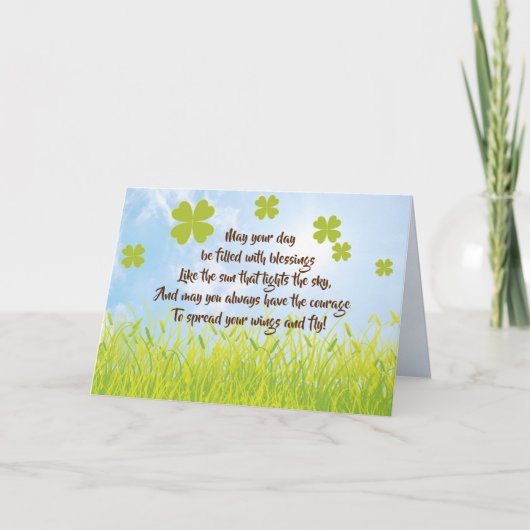 あなたの1日が祝福に満ちたものとなりますように、アイルランド風に カード (正面)