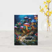 あなたの1日が魔法に満ちたものになりますように - 妖精の庭園 カード (黄色い花)