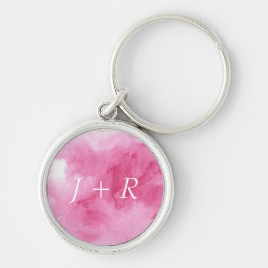 あなたの2のための多彩な水彩画の背景 キーホルダー (正面)