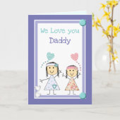 あなたの2人の小さな女の子の誕生日の挨拶 カード (黄色い花)