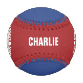 あなたの2枚の写真と名前Far Apart Love野球 野球ボール (正面)