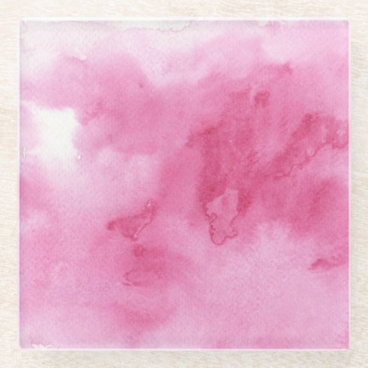 あなたの2 2のための多彩な水彩画の背景 ガラスコースター (正面)