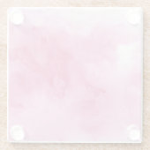 あなたの2 2のための多彩な水彩画の背景 ガラスコースター (裏面)