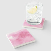 あなたの2 2のための多彩な水彩画の背景 ストーンコースター (横)