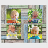 あなたの4つの写真、写真のギフトの包装紙 ラッピングペーパー (フラット)