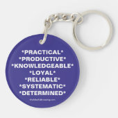 "あなたの4つを数秘術のキーホルダー働かせて下さい(色を選んで下さい) キーホルダー (裏面)