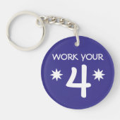 "あなたの4つを数秘術のキーホルダー働かせて下さい(色を選んで下さい) キーホルダー (正面)