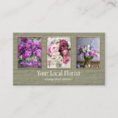 あなたの4写真グリーンブリックの壁フローリストのポートフォリオ 名刺 (正面)