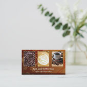 あなたの4写真コーヒーショップフローラデザイン 名刺 (スタンド正面)