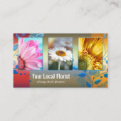 あなたの4写真フラワーフカラフルラリストのポートフォリオ 名刺 (正面)
