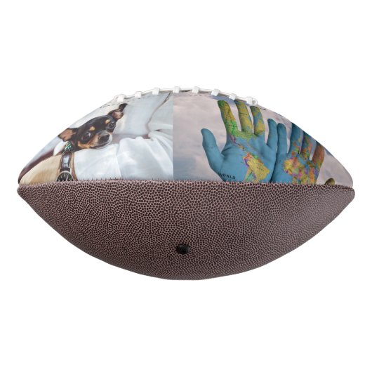 あなたの4枚の写真カスタムサッカー アメリカンフットボール (回転270)