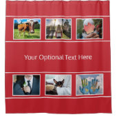 あなたの6つの写真及び文字のシャワー・カーテン シャワーカーテン (正面)