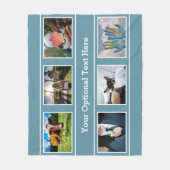 あなたの6つの写真及び文字のフリースブランケット フリースブランケット (正面)