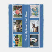 あなたの6つの写真及び文字のフリースブランケット フリースブランケット (正面)