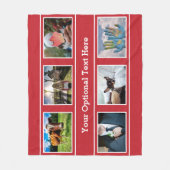 あなたの6つの写真及び文字のフリースブランケット フリースブランケット (正面)