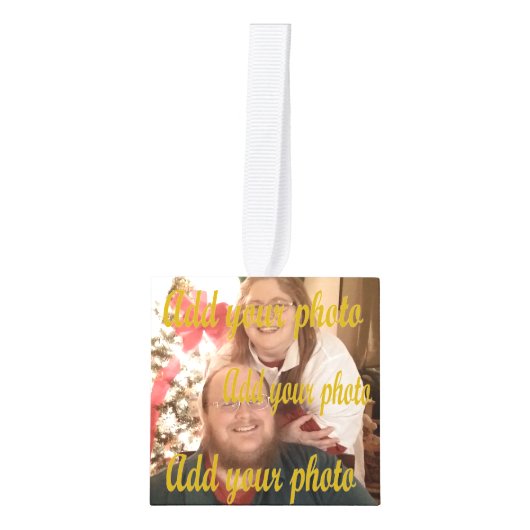 あなたの6つのdirent写真のブロックのオーナメント キューブオーナメント (正面)