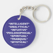 "あなたの7つを数秘術のキーホルダー働かせて下さい(色を選んで下さい) キーホルダー (裏面)