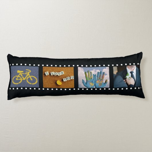 あなたの8つの写真のカスタムなテンプレートの体の枕 ボディピロー (裏面)