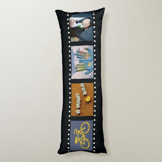 あなたの8つの写真のカスタムなテンプレートの体の枕 ボディピロー (裏面 (縦))