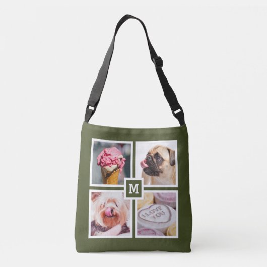 あなたの8つの写真及びモノグラムのバッグ クロスボディバッグ (裏面)