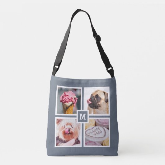 あなたの8つの写真及びモノグラムのバッグ クロスボディバッグ (裏面)