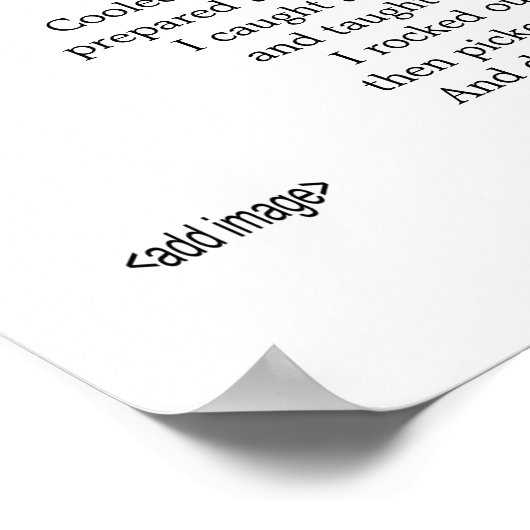 「あなたの」プリントの詩を持つ子供の光沢の写真 ポスター (角)