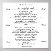 「あなたの」プリントの詩を持つ子供の光沢の写真 ポスター (正面)