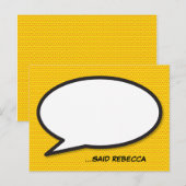 あなたの メッセージ スピーチ バブル ファン レトロ コミック ブック 案内ポストカード (正面/裏面)