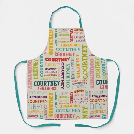 あなたの(中くらいの長さの)名前はすべてこの上 エプロン (正面)