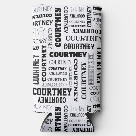 あなたの（中くらいの長さの）名前はすべてこの上 スリム缶クーラー (正面)