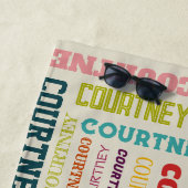 あなたの（中くらいの長さの）名前はすべてこの上 ビーチタオル (インサイチュ)