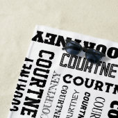 あなたの(中くらいの長さの)名前はすべてこの上 ビーチタオル (インサイチュ)