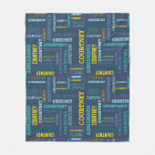 あなたの(中くらいの長さの)名前はすべてこの上 フリースブランケット (正面)