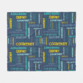 あなたの(中くらいの長さの)名前はすべてこの上 フリースブランケット (正面(横))