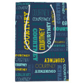 あなたの(中くらいの長さの)名前はすべてこの上 ミディアムペーパーバッグ (正面)