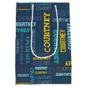 あなたの(中くらいの長さの)名前はすべてこの上 ミディアムペーパーバッグ (裏面)