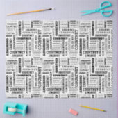 あなたの(中くらいの長さの)名前はすべてこの上 薄葉紙 (クラフト)