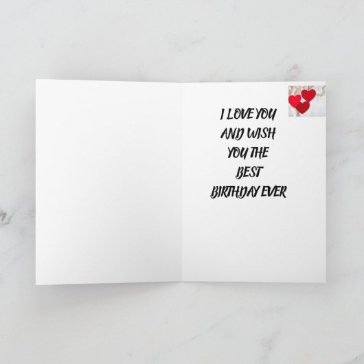 あなたの**誕生日で**非常に多くの"愛"カード カード (内部)