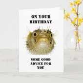 あなたの"誕生日"ファンタスティックな魚釣りアドバイス! カード (黄色い花)