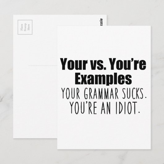 あなたの vs. あなたが ポストカード (正面/裏面)