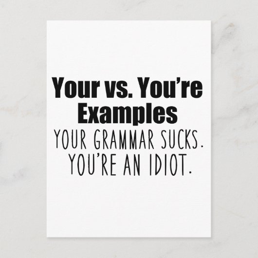 あなたの vs. あなたが ポストカード (正面)