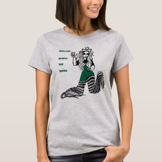 あなたのBaristaを尊重して下さい Tシャツ (正面)