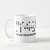 あなたのBaudotを知って下さい コーヒーマグカップ (左)