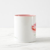 あなたのBFFの乳癌にあなたのサポートを示すために襲って下さい ツートーンマグカップ (中央)