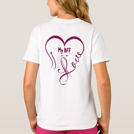 あなたのBFF大好き・あなた = ♥ Tシャツ (裏面)
